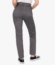 pantalon femme coupe regular en stretch gris pantalonsB985101_3
