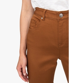 pantalon femme coupe regular en stretch orangeB985201_2