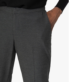 pantalon femme aspect lainage avec taille elastiquee gris pantalonsB987201_2