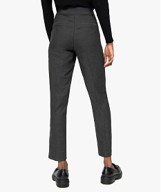 pantalon femme aspect lainage avec taille elastiquee gris pantalonsB987201_3