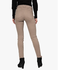 pantalon femme coupe slim effet push-up brun pantalonsB987801_3