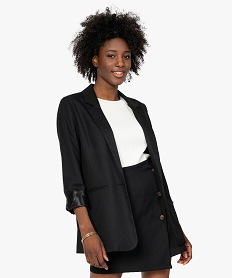 GEMO Veste femme coupe blazer Noir