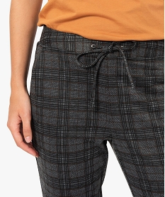pantalon en maille extensible a micro motifs femme imprime pantalonsC002901_2