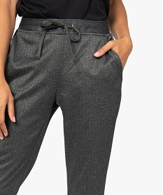 pantalon en maille extensible a micro motifs femme imprime pantalonsC003001_2