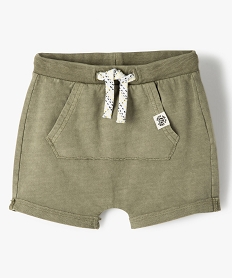 GEMO Short bébé garçon avec poche kangourou Vert