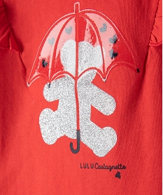 tee-shirt bebe fille avec motifs paillete – lulucastagnette rougeC059901_2