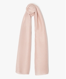 GEMO Foulard femme plissé à paillettes Rose