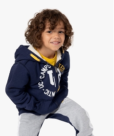 GEMO Sweat garçon zippé à capuche – Camps United Bleu