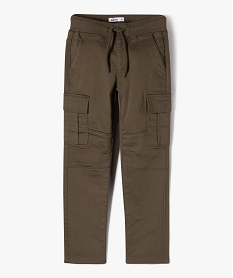 pantalon multipoches en matiere resistante garcon vertC123701_2