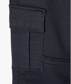 pantalon multipoches en matiere resistante garcon noir pantalonsC123801_2