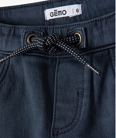 pantalon garcon multipoches avec taille elastiquee bleuC125101_3