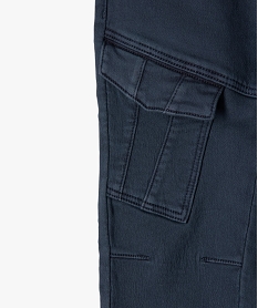 pantalon garcon multipoches avec taille elastiquee bleu pantalonsC125101_4