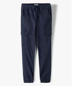 GEMO Pantalon garçon coupe cargo Bleu