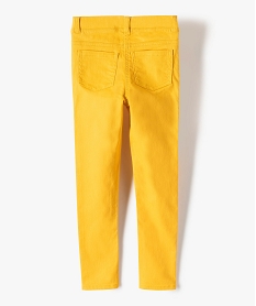 pantalon skinny uni a taille elastiquee fille jaune pantalonsC156301_3