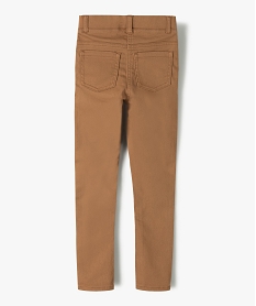 pantalon skinny uni a taille elastiquee fille brun pantalonsC156401_3