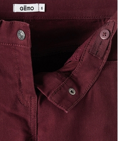 pantalon stretch coupe slim fille rouge pantalonsC156501_2