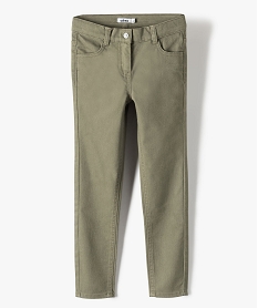 pantalon stretch coupe slim fille vert pantalonsC156601_1