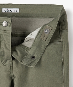 pantalon fille avec poches a rabat sur les cuisses vert pantalonsC156801_2