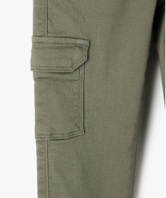 pantalon fille avec poches a rabat sur les cuisses vert pantalonsC156801_3