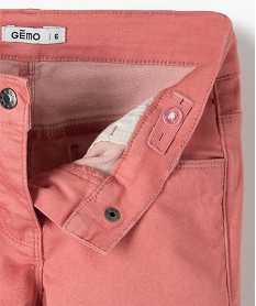 pantalon fille coupe slim - ultra resistant roseC157201_2