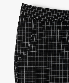 pantalon fille en maille souple et ceinture elastiquee coupe slim noir pantalonsC181101_2