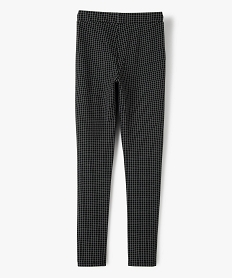 pantalon fille en maille souple et ceinture elastiquee coupe slim noir pantalonsC181101_3