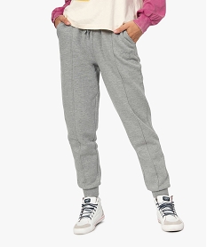 pantalon de jogging femme en jersey molletonne - camps gris joggingsF551901_1