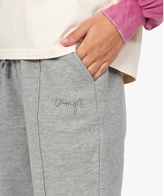 pantalon de jogging femme en jersey molletonne - camps gris joggingsF551901_2