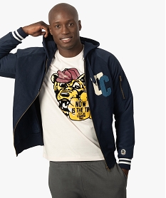 GEMO Sweat homme zippé à capuche – Camps United Bleu