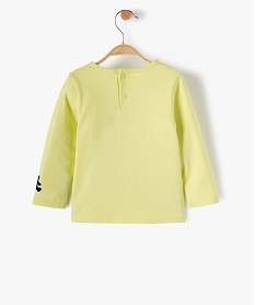 tee-shirt bebe garcon avec inscription floquee – lulucastagnette jaune tee-shirts manches longuesF569801_3