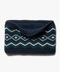 GEMO Snood bébé garçon jacquard à doublure chaude Bleu