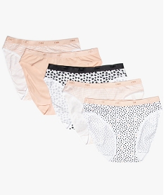 GEMO Culotte femme en coton stretch (lot de 5) – Les Pockets de Dim Imprimé