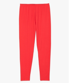 legging femme grande taille uni en coton stretch rouge pantalonsF591901_4