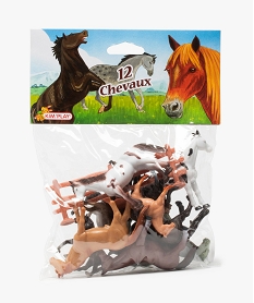 figurines chevaux (lot de 12) kim play noirF632901_1