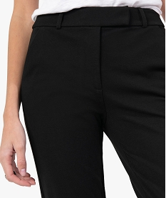 pantalon femme en maille extensible noirF709801_2