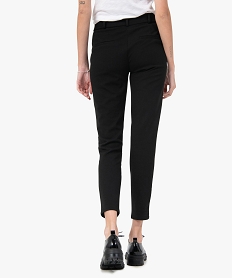 pantalon femme en maille extensible noir pantalonsF709801_3