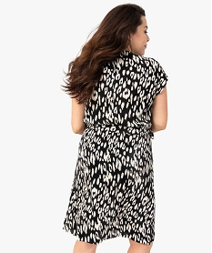 robe femme grande taille plissee imprimee a decollete cache-cœur imprime robesF713101_3