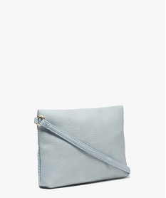 sac besace femme format pochette a motif texture bleu sacs bandouliereF821201_2