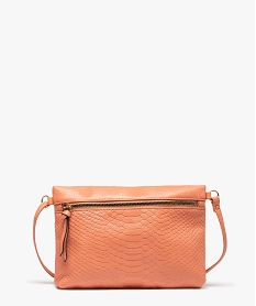 sac besace femme format pochette a motif texture rose sacs bandouliereF821401_1