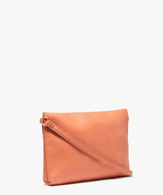 sac besace femme format pochette a motif texture rose sacs bandouliereF821401_2