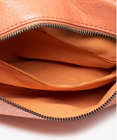 sac besace femme format pochette a motif texture roseF821401_3