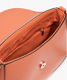 sac femme a rabat avec foulard satine orange sacs bandouliereF821901_3