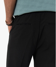 pantalon homme en toile stretch avec taille elastiquee noirF835301_2