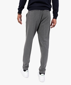 pantalon homme en toile stretch avec taille elastiquee gris pantalonsF835401_3