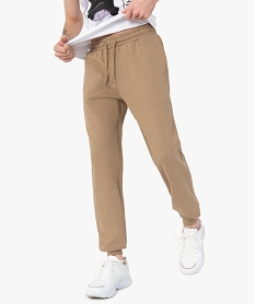 GEMO Pantalon de jogging molletonné homme Brun