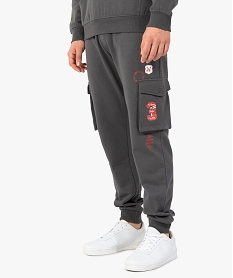 GEMO Pantalon de jogging homme avec poches à rabat – Camps United Gris