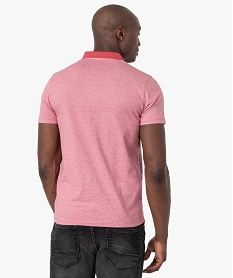 polo homme a fines rayures et manches courtes rose polosF846401_3