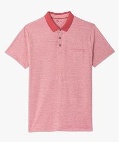 polo homme a fines rayures et manches courtes rose polosF846401_4