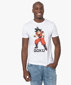 GEMO Tee-shirt homme avec large motif – Dragon Ball Z Blanc