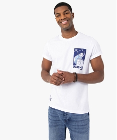 GEMO Tee-shirt homme avec motif poitrine – One Piece Blanc